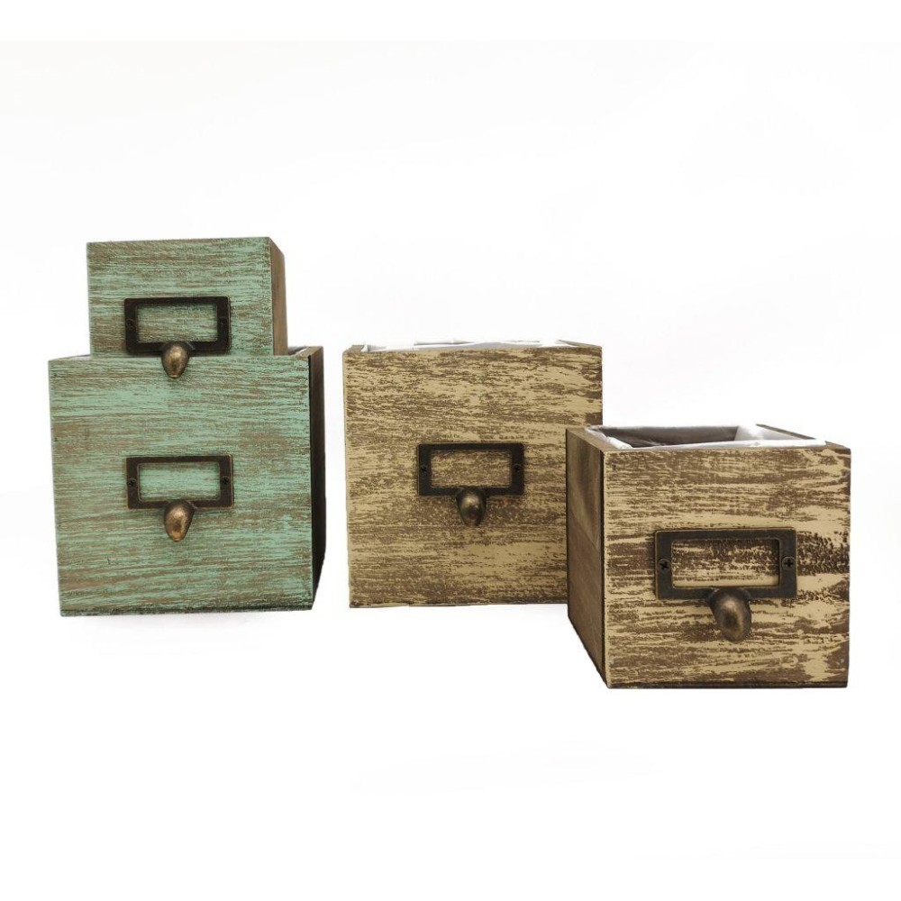 SET 2 CASSETTI VINTAGE QUADRI